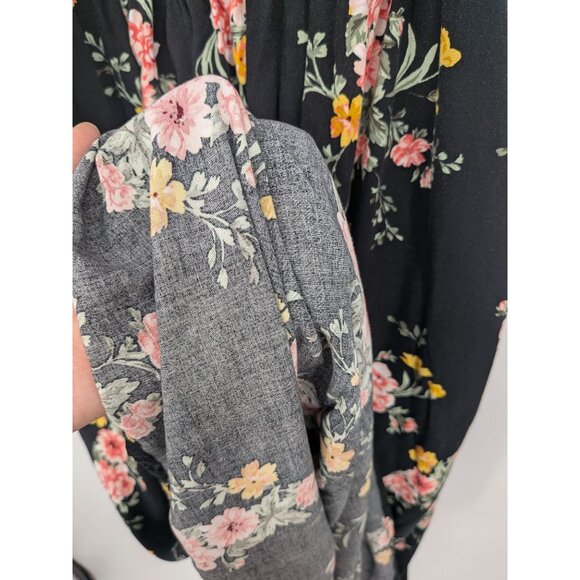 Old Navy Floral Midi Cami Dress Women Size XL Smocked Pockets Cottage Whimsigoth - Picture 8 of 10